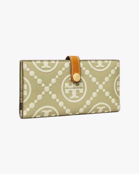 Buy Tory Burch T Monogram Contrast Embossed Zip Slim Wallet