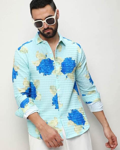 Men Floral Print Regular Fit Shirt