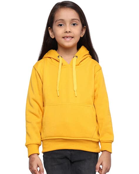 Buy Mustard Sweatshirts Hoodie for Girls by ADBUCKS Online
