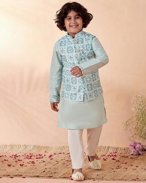 Buy Green Kurta Sets for Boys by MANYAVAR Online Ajio