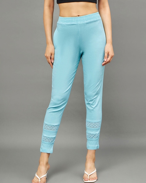 Buy Blue Trousers Pants for Women by THE PAJAMA FACTORY Online Ajio