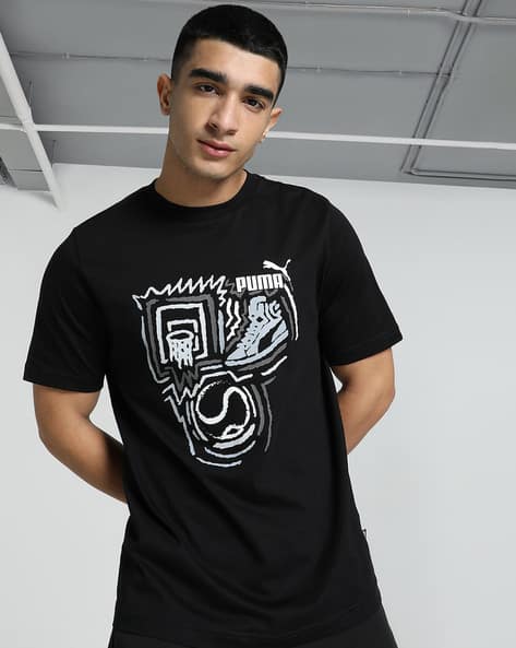 Graphic Print Regular Fit Crew-Neck T-Shirt