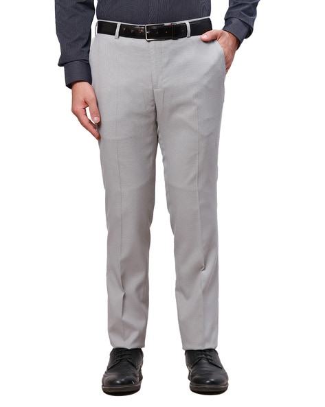 Raymond Men Mid-Rise Slim Fit Trousers