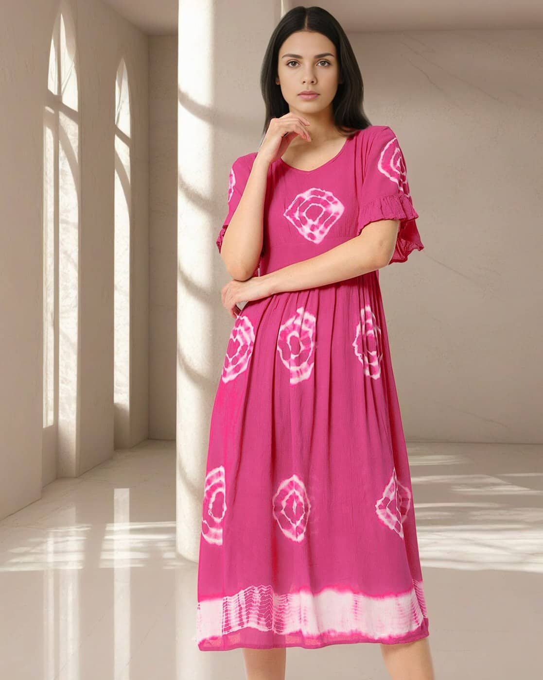 Buy SAKURA Printed A-line Dress Online | Ajio.com