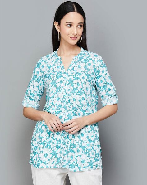 Buy Blue Kurtis Tunics for Women by MELANGE BY LIFESTYLE Online Ajio