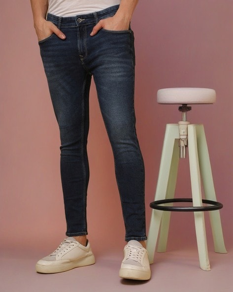 Spykar Mid-Wash Low-Rise Skinny Fit Jeans