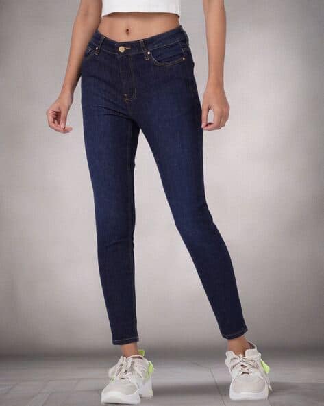 Mid-Wash Skinny Jeans