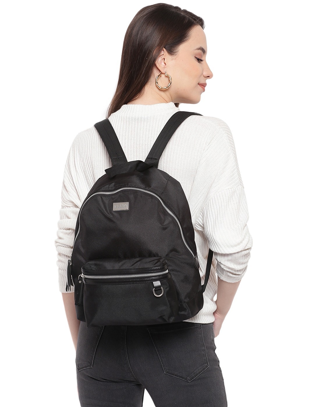 Fashion black women's work backpack