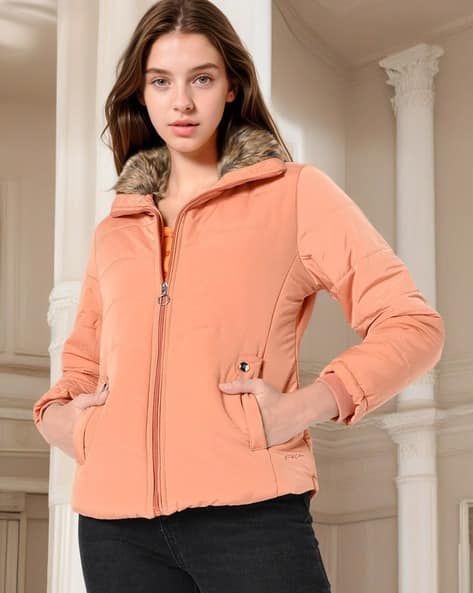 Quilted Zip-Front Jacket