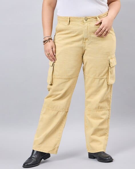 Buy Khaki Trousers Pants for Women by STYLE QUOTIENT Online