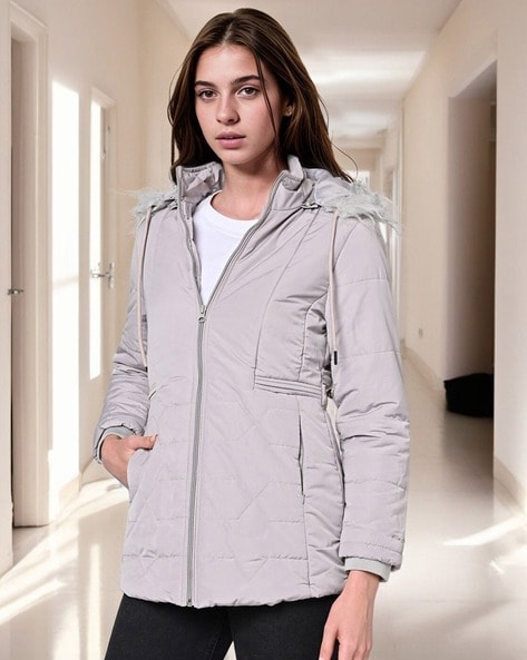 Buy Light Grey Jackets Coats for Women by Fort Collins Online Ajio