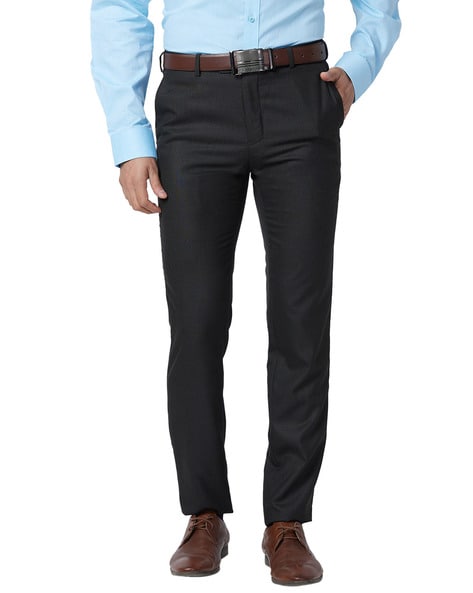 Raymond Men Mid-Rise Slim Fit Trousers