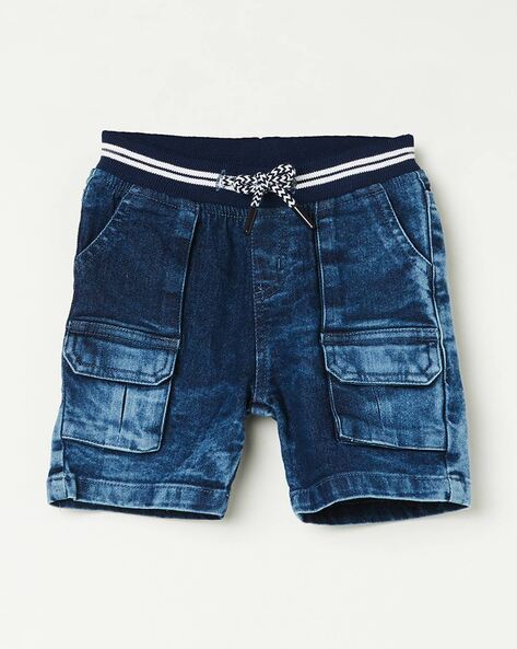 Buy Blue Shorts 3 4ths for Boys by Juniors by Lifestyle Online Ajio