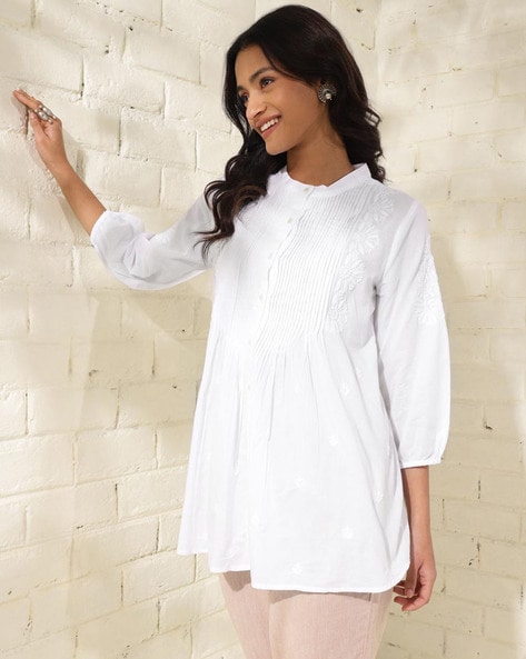 Fabindia Women Embroidered Fitted Tunic