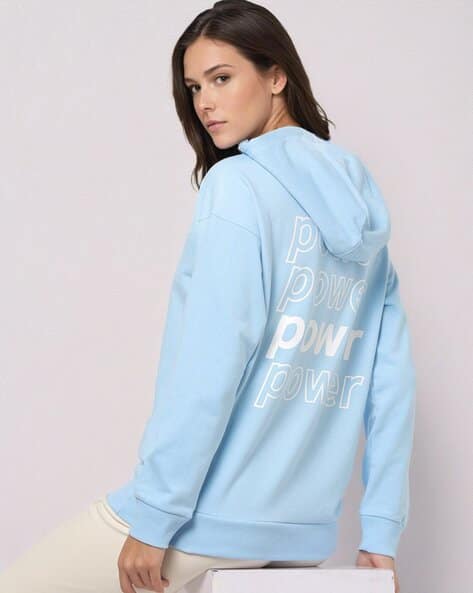 Buy Blue Sweatshirt Hoodies for Women by Fyre Rose Online
