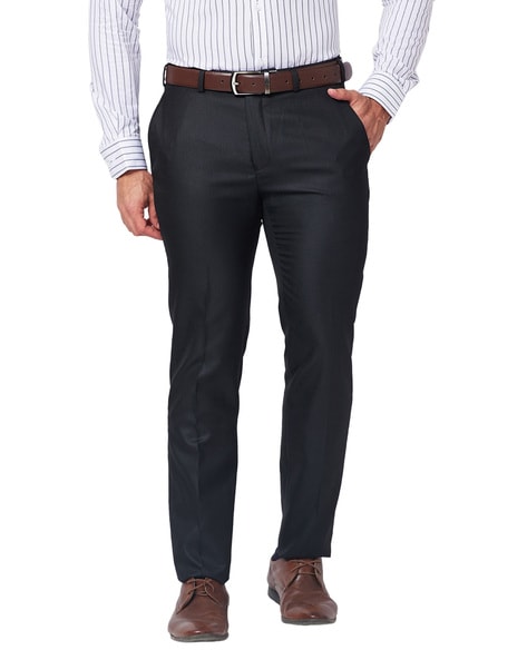 Raymond Men Mid-Rise Slim Fit Trousers