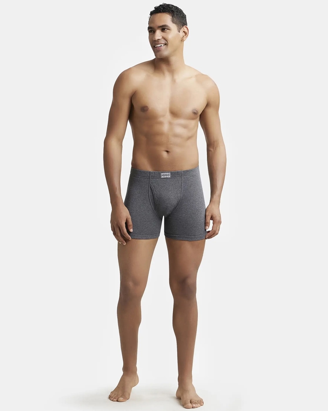 Jockey Grey Color Mens Boxer Briefs-8008GRY