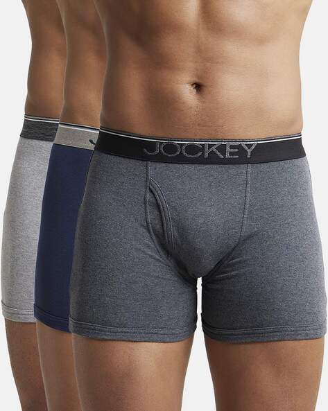 Buy Jockey Men's Seaport Teal Solid Cotton Boxer Briefs Online at Best  Prices in India - JioMart.