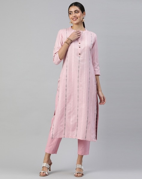 Women Printed Straight Kurta Set Price in India