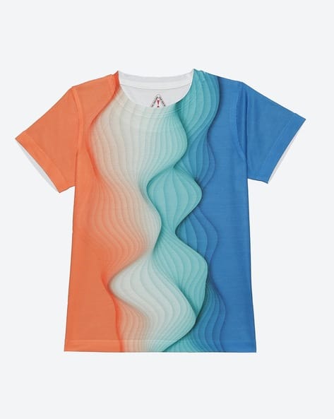 Boys Graphic Print Regular Fit Round-Neck T-Shirt