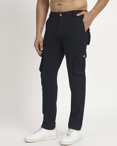 Work Pants Skinny Fit Cargo Pants Mens Buy Navy Blue Trousers