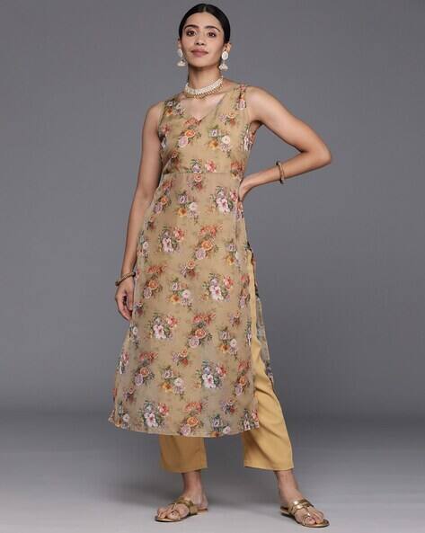 SVARAA Floral Print Silk 2-Piece Set