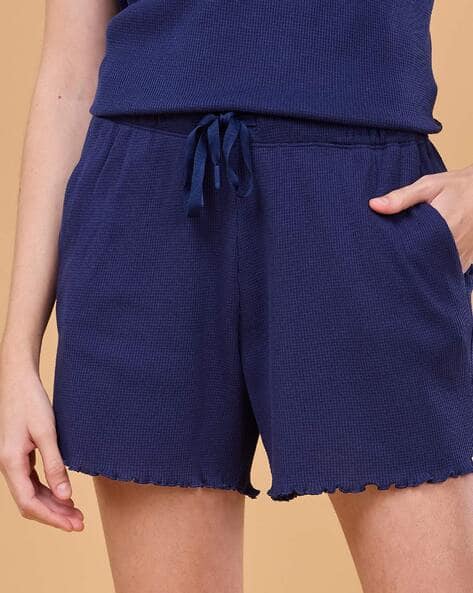 Buy Blue Pyjamas Shorts for Women by ENAMOR Online