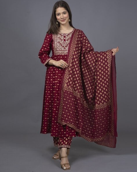 Women Embellished Anarkali Kurta Set Price in India