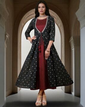 avaasa set Layered Kurta with Embellished Accent-picture-28