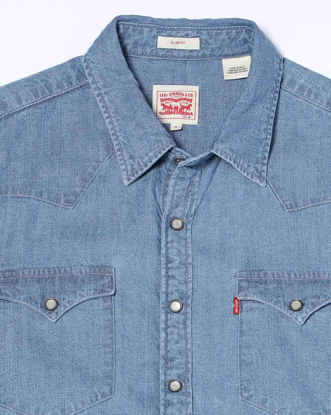 Men Regular Fit Denim Shirt