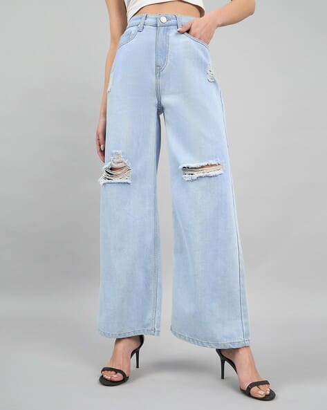 Wide Leg Jeans Outfit Women Buy Blue Jeans Jeggings For Women By