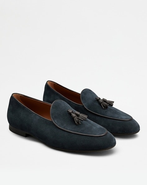 Suede Tassel Loafers