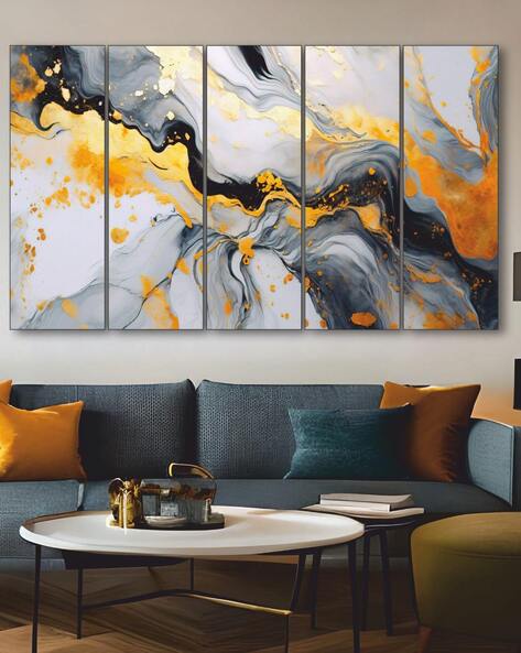 Abstract Gold and Marble 2024 Wall Art