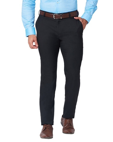 Raymond Men Mid-Rise Slim Fit Trousers