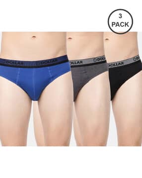 dollar bigboss Pack of 3 Men Cotton Solid Double Pouch Support Brief-picture-21