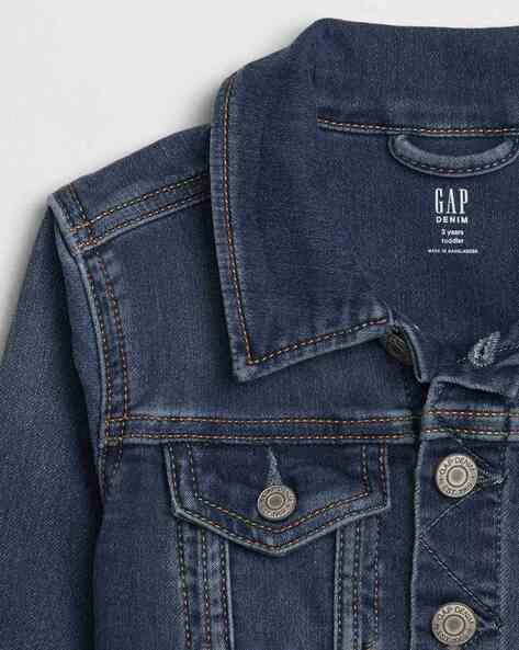 Lightly Washed Jacket with Flap Pockets