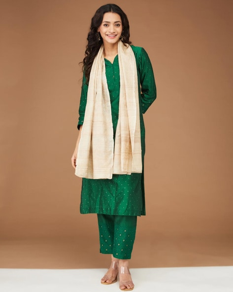 Women Woven Silk Stole Price in India