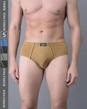 dollar bigboss Pack of 5 Men Anti-Microbial Super Combed Cotton Solid Brief-picture-13