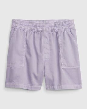 Mid-Rise Flat-Front Shorts-image-44