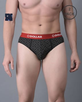 dollar Pack of 2 Men Combed Cotton Printed Brief-picture-32