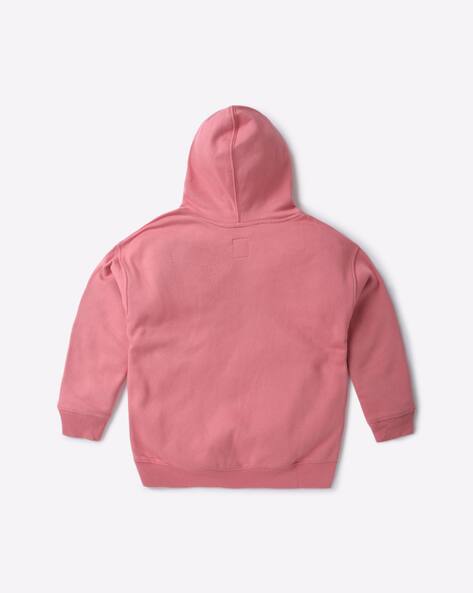 Brand Print Hoodie with Kangaroo Pocket