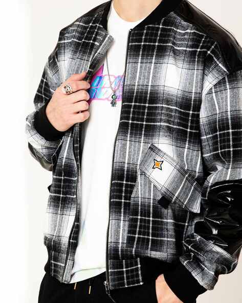 Flannel with bomber jacket best sale