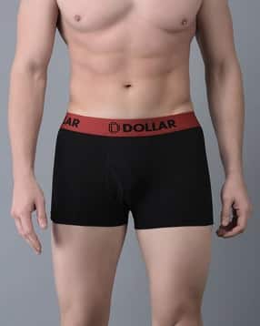 Men Shuffle Intellisoft Cotton Spandex Solid Trunks-image-3