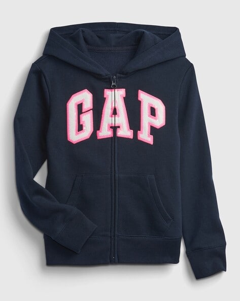 Gap Kids Logo Print Zip-Front Hoodie