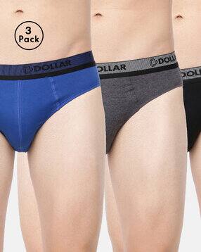 dollar bigboss Pack of 3 Men Cotton Solid Double Pouch Support Brief-picture-22