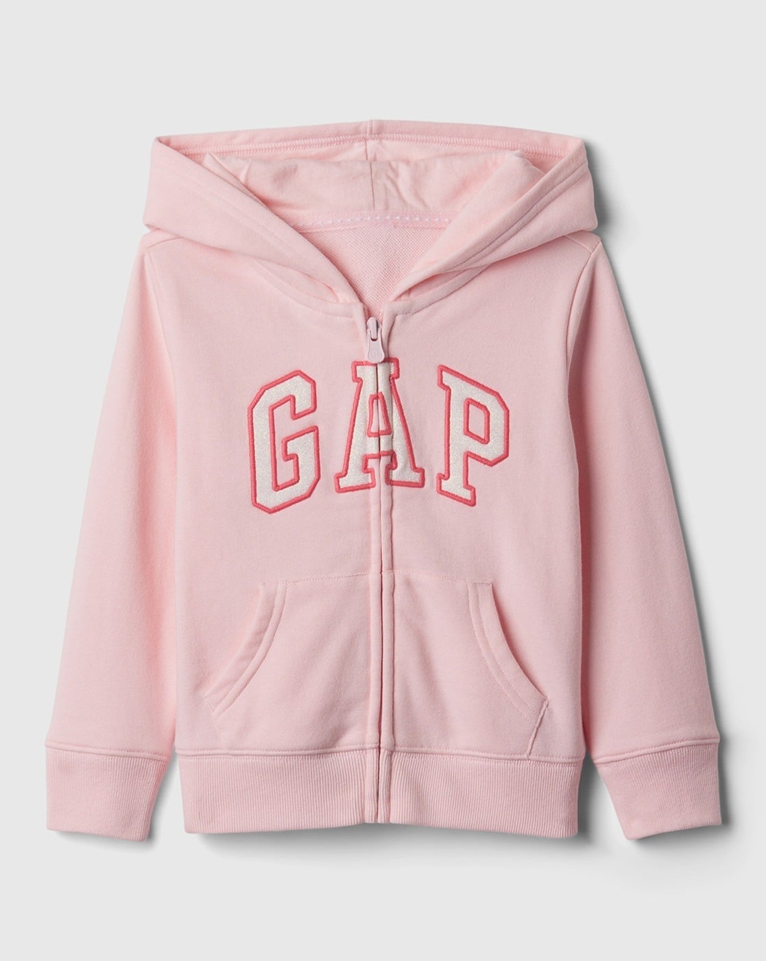 Logo Embroidered Zip-Front Hoodie