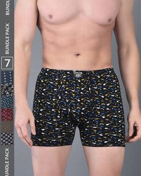 dollar bigboss Pack of 7 Men Soft Combed Cotton Printed Trunks-picture-18