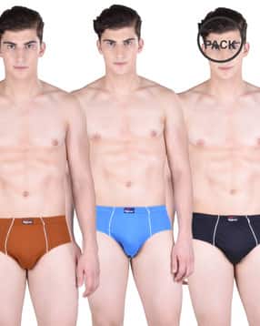 dollar bigboss Pack of 3 Men Anti-Microbial Super Combed Cotton Solid Brief-picture-35