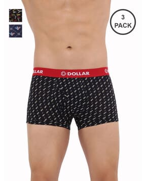 Pack of 3 Men Combed Cotton Printed Trunks-image-35