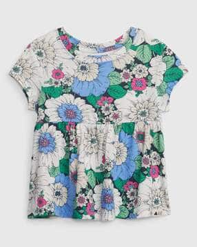 gap kids Floral Print Round-Neck Tunic Top-picture-27